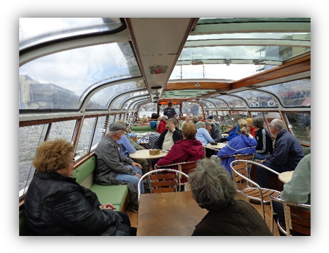 On the Boat ride in Bristol Harbour